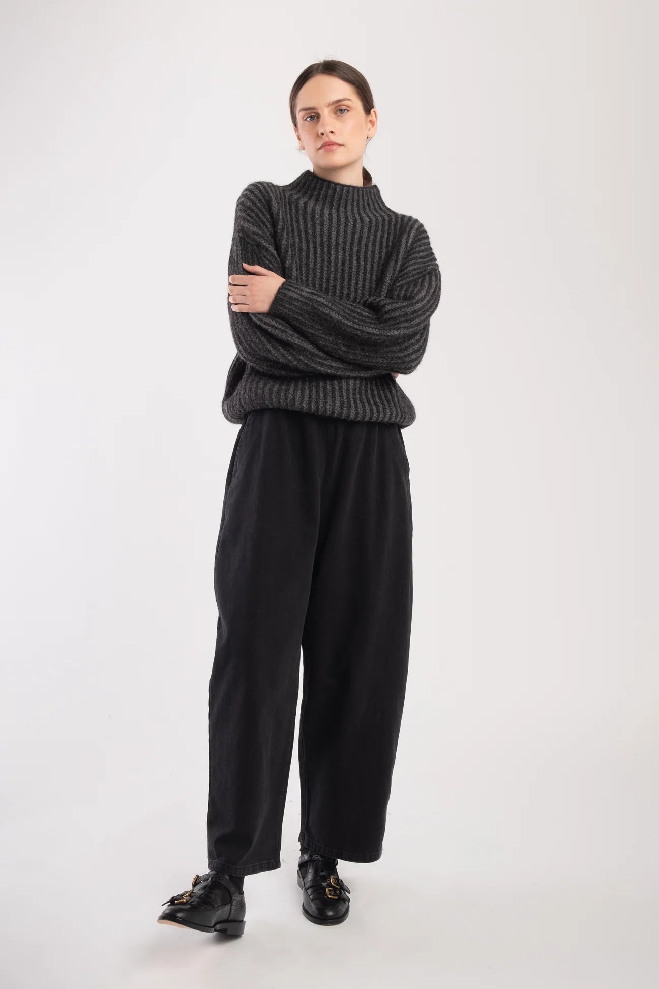 Micaela Greg Ines Sweater in Charcoal