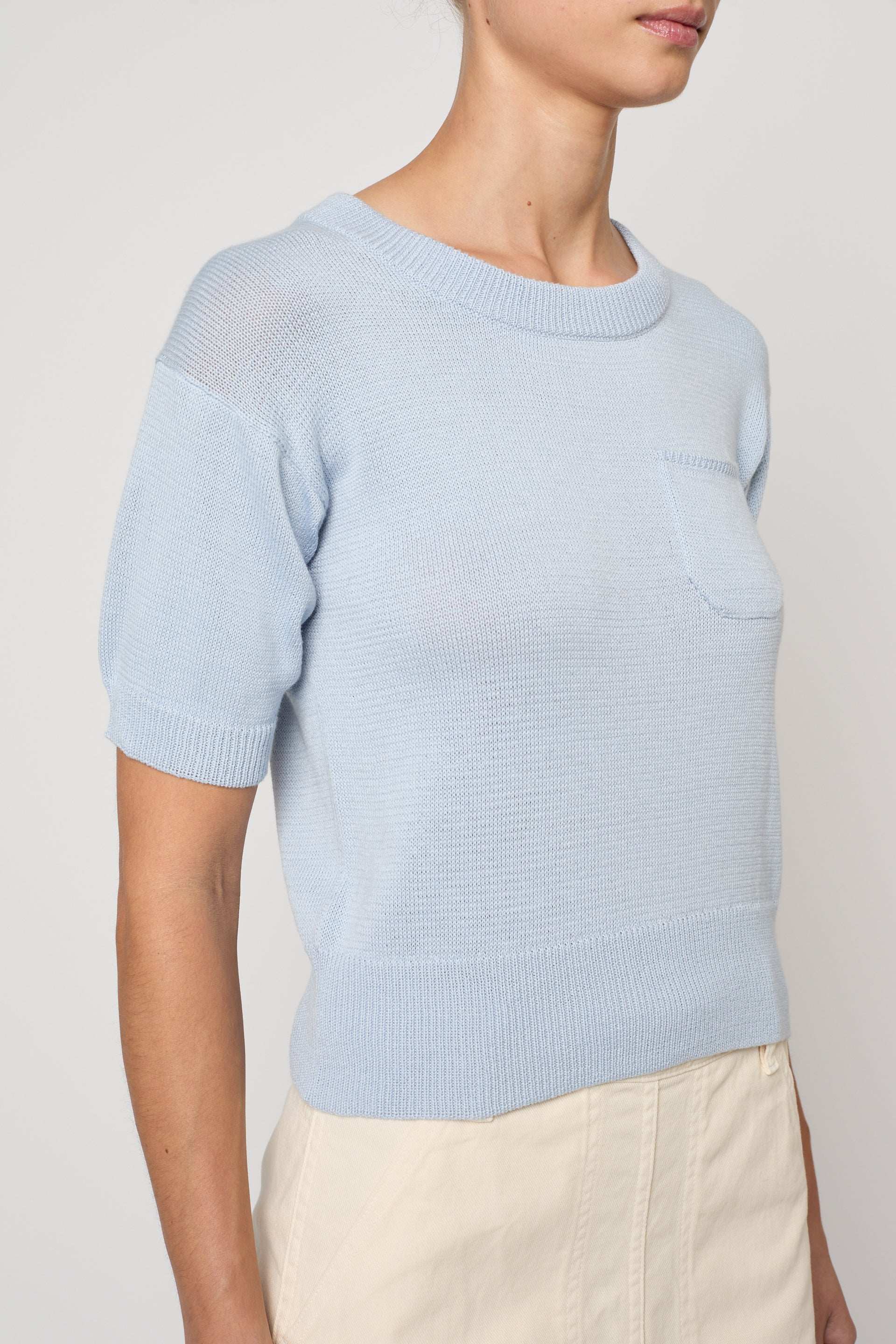 Atelier Delphine Mari Top in Pastel Blue