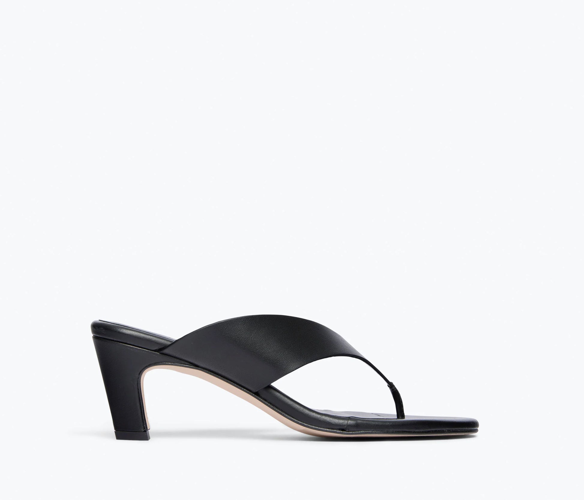 FRĒDA SALVADOR Kat Thong Sandal in Black Calf