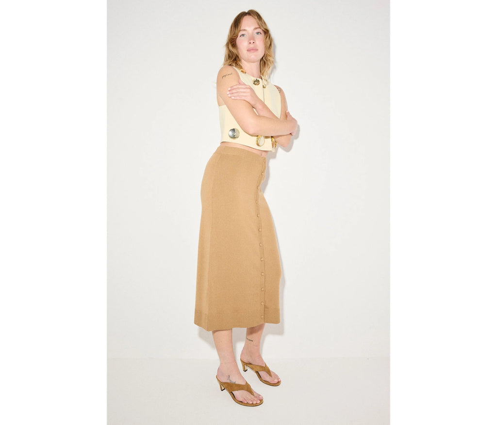 FRĒDA SALVADOR Kat Thong Sandal in Chestnut Suede