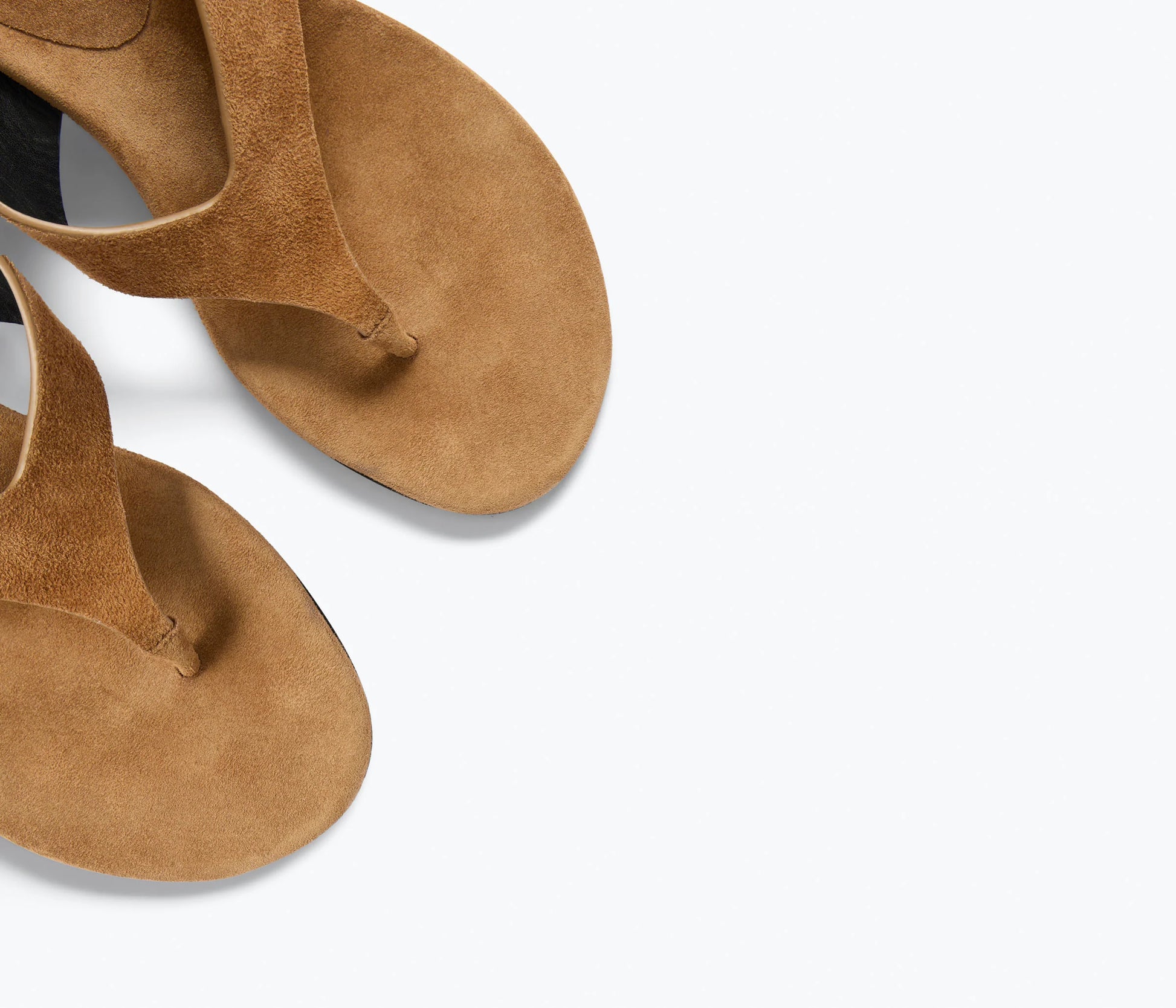 FRĒDA SALVADOR Kat Thong Sandal in Chestnut Suede