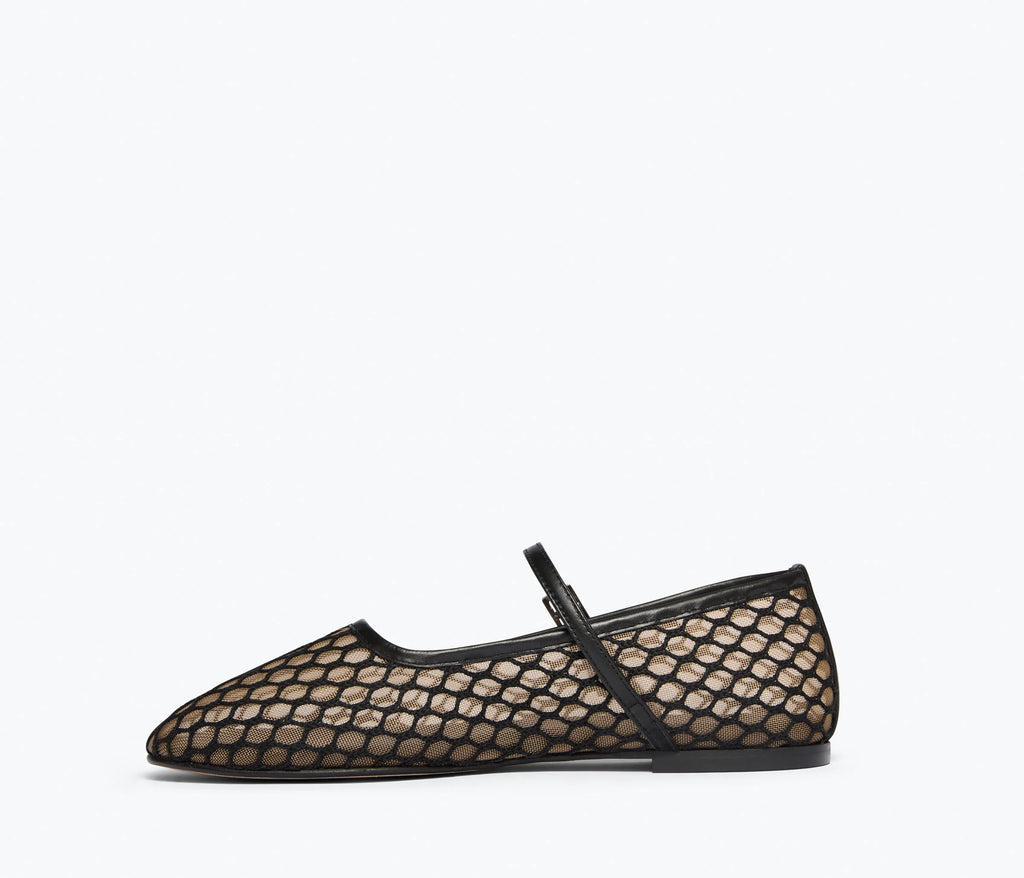 FRĒDA SALVADOR Laurel Mary Jane in Black Netting