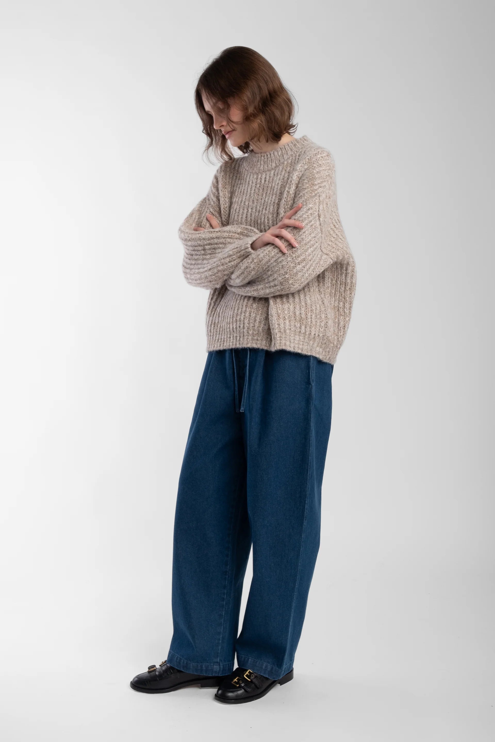 Micaela Greg Marcel Pullover in Mix Grey