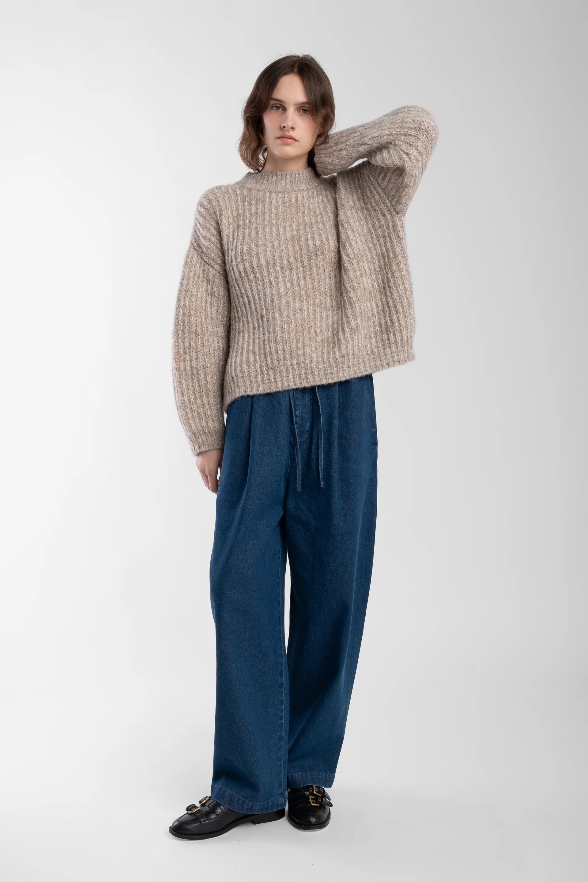 Micaela Greg Marcel Pullover in Mix Grey