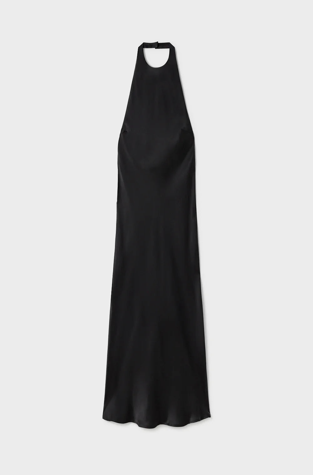 Silk Laundry Halter Dress in Black