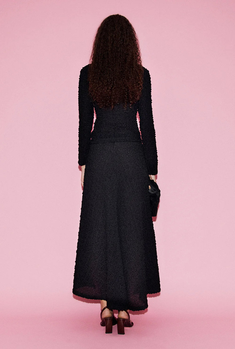 Silk Laundry Long Sleeve Elena Top in Black