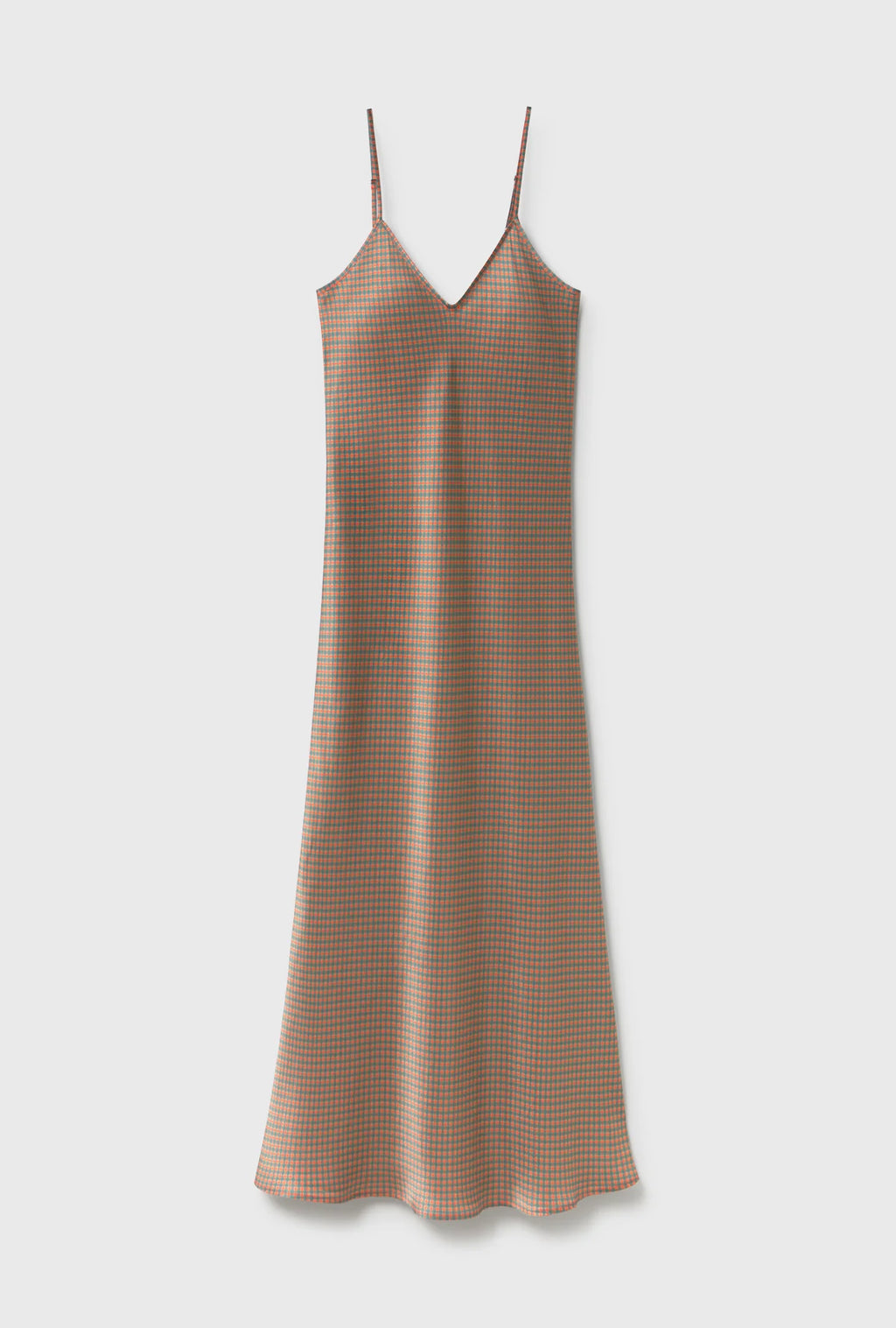 Silk Laundry 90s Slip Dress in Micro Plaid
