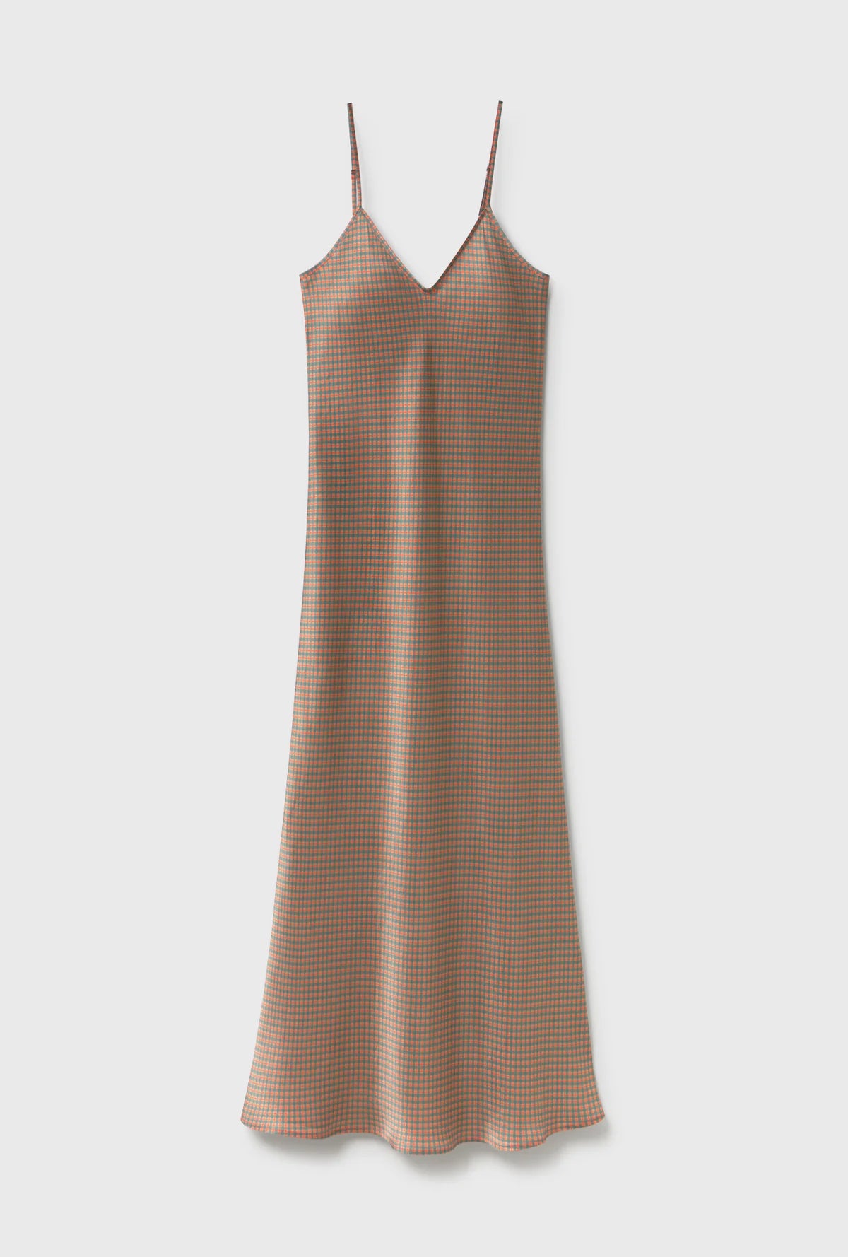 Silk Laundry 90s Slip Dress in Micro Plaid