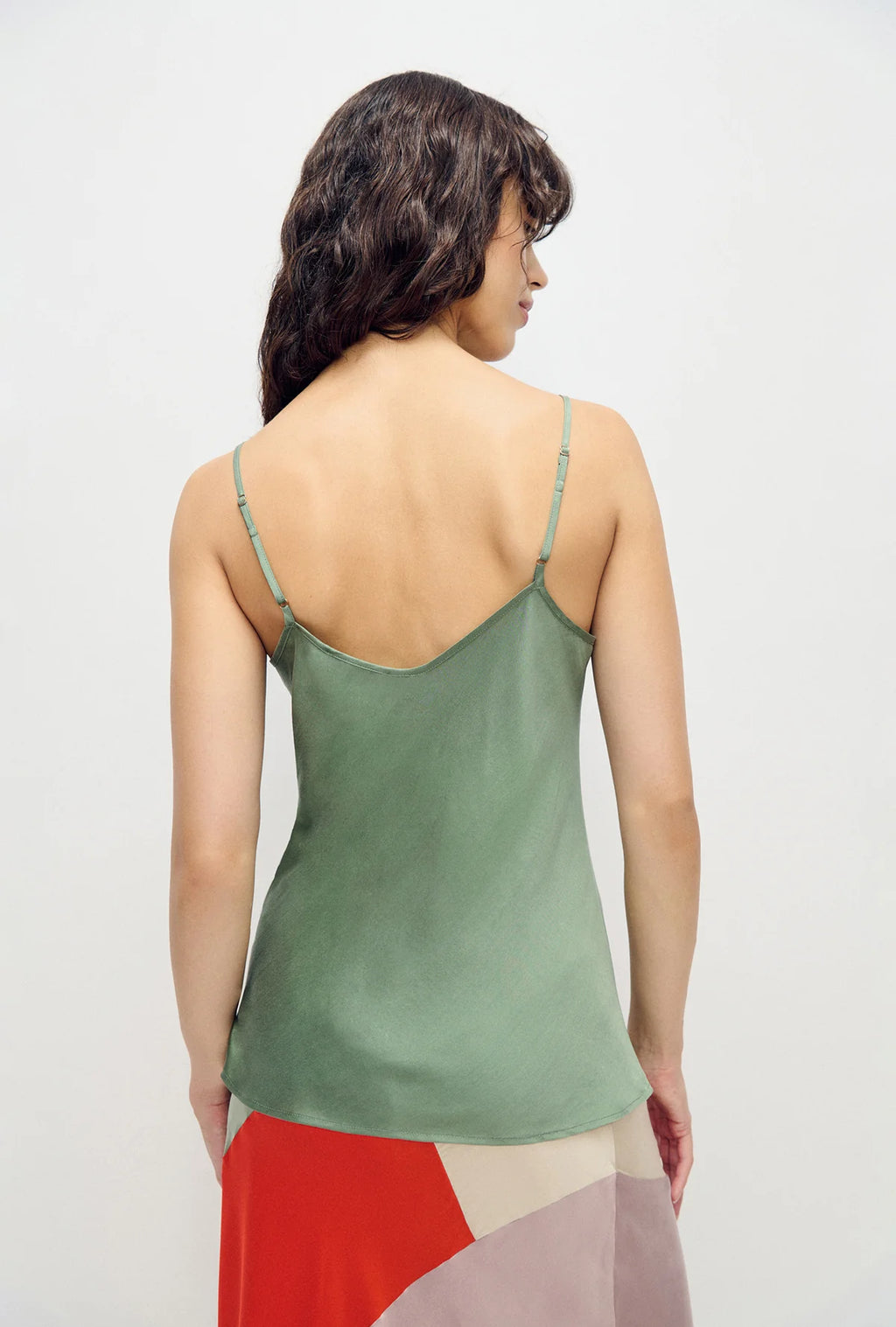 Silk Laundry Bias Cut Cami in Moonshine