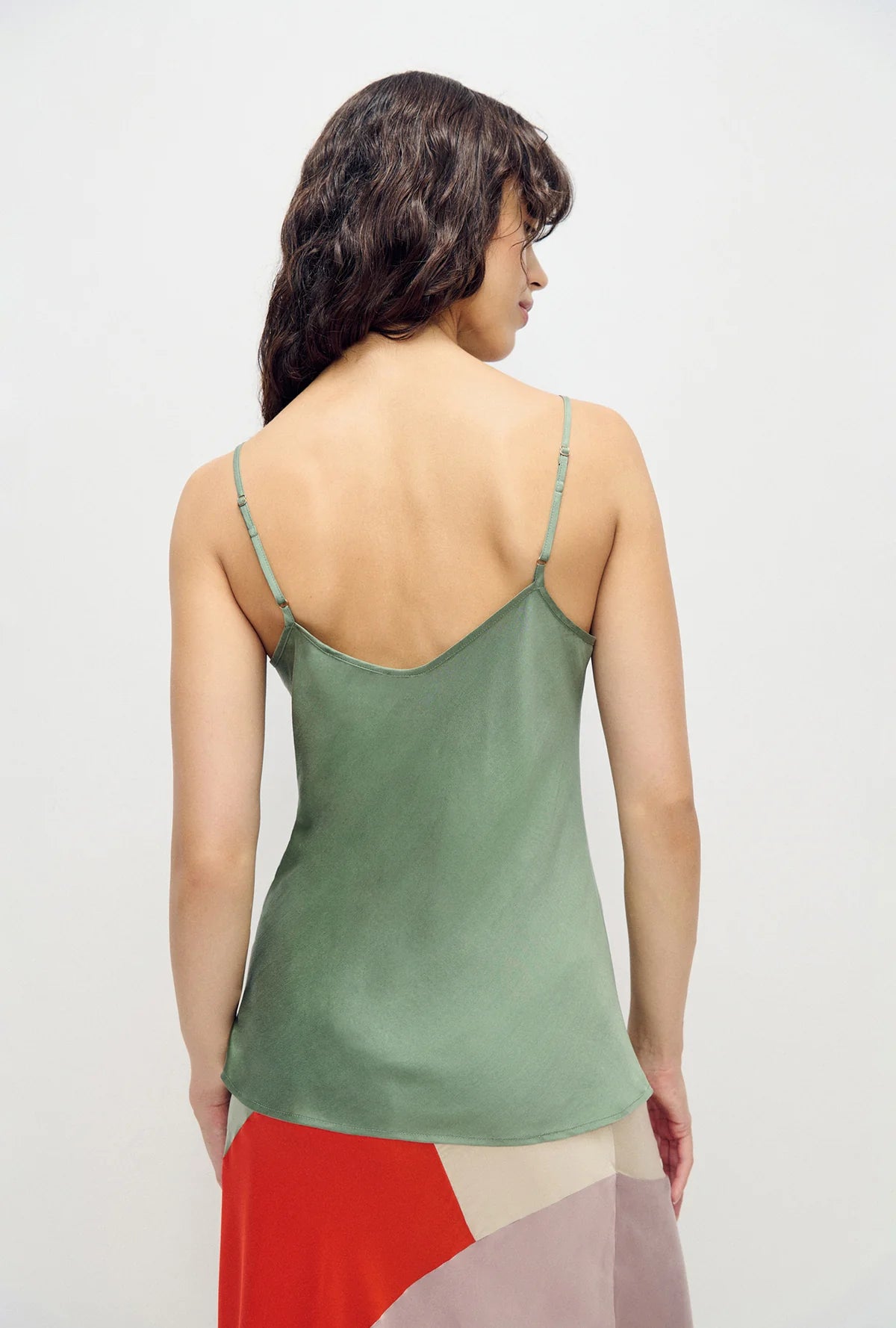 Silk Laundry Bias Cut Cami in Moonshine