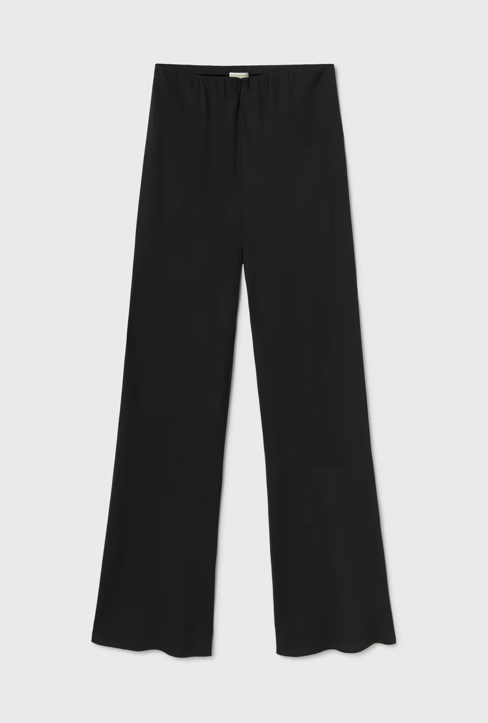 Silk Laundry Wide Legged Bias Cut Pants in Black