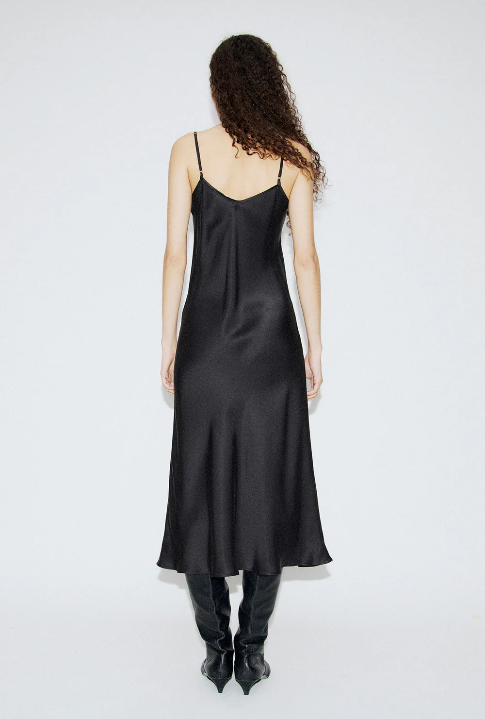 Silk Laundry 90S Slip Dress in Egret