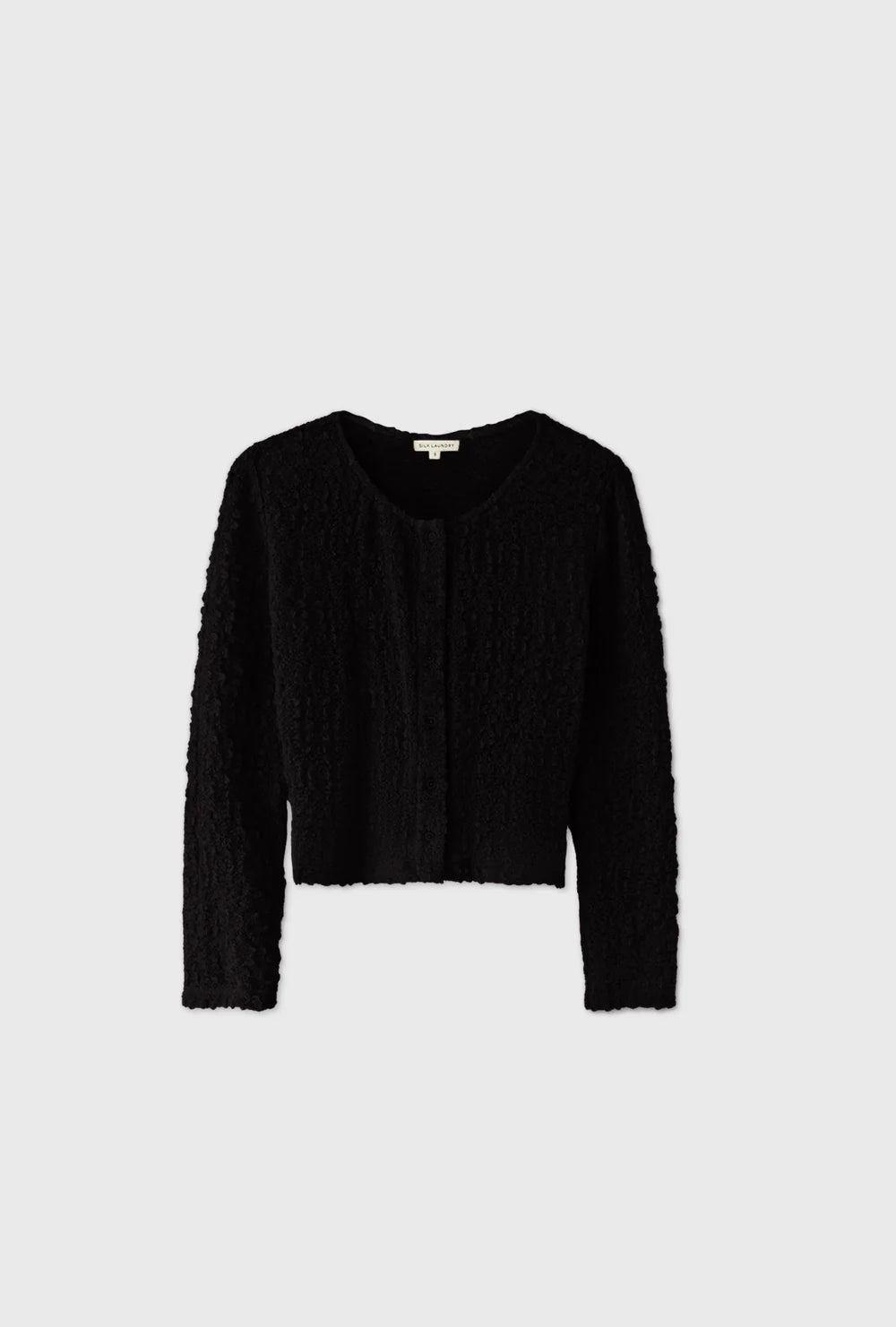 Silk Laundry Long Sleeve Elena Top in Black