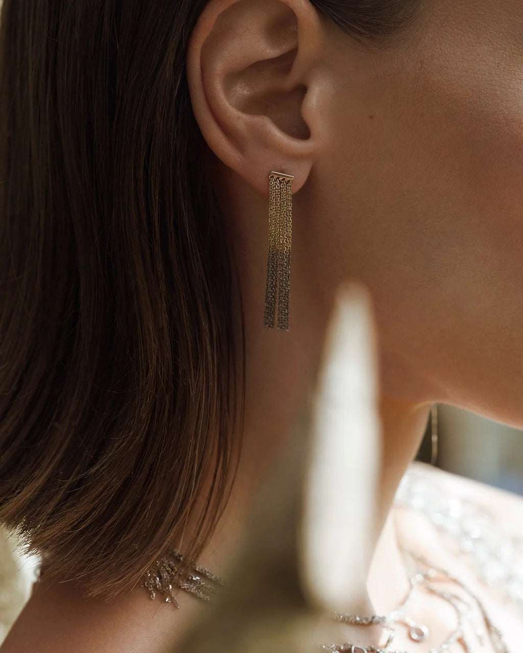 MLC Earrings in Bicolor Gold