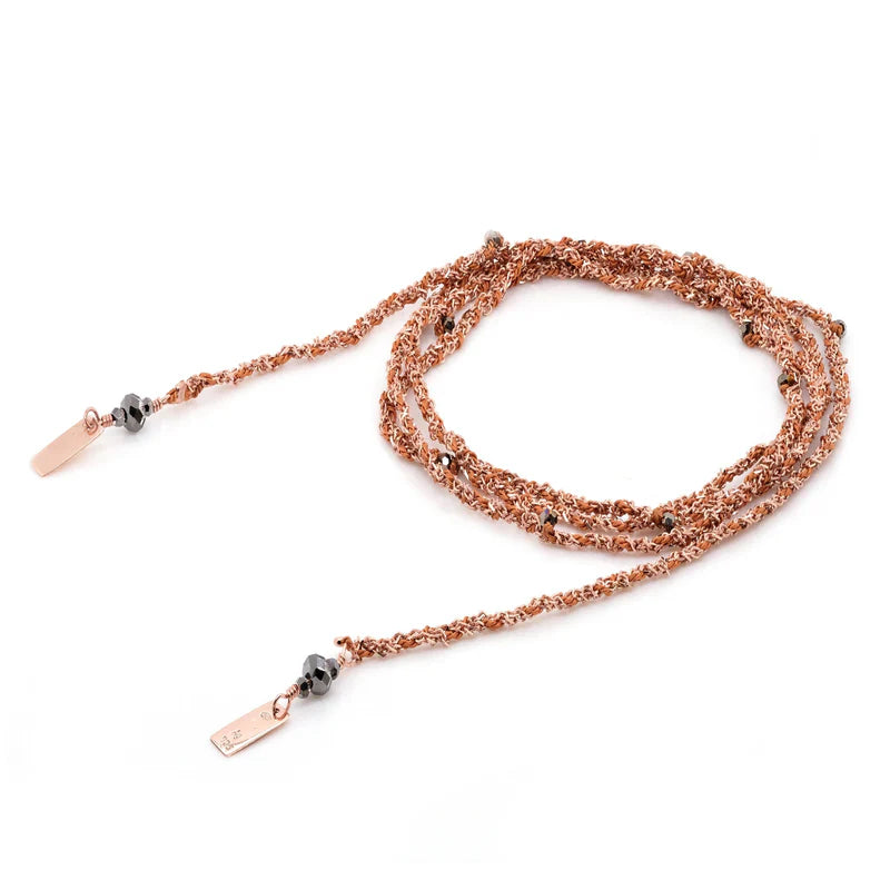 Marie Laure Chamorel Pink Gold Caramel Necklace