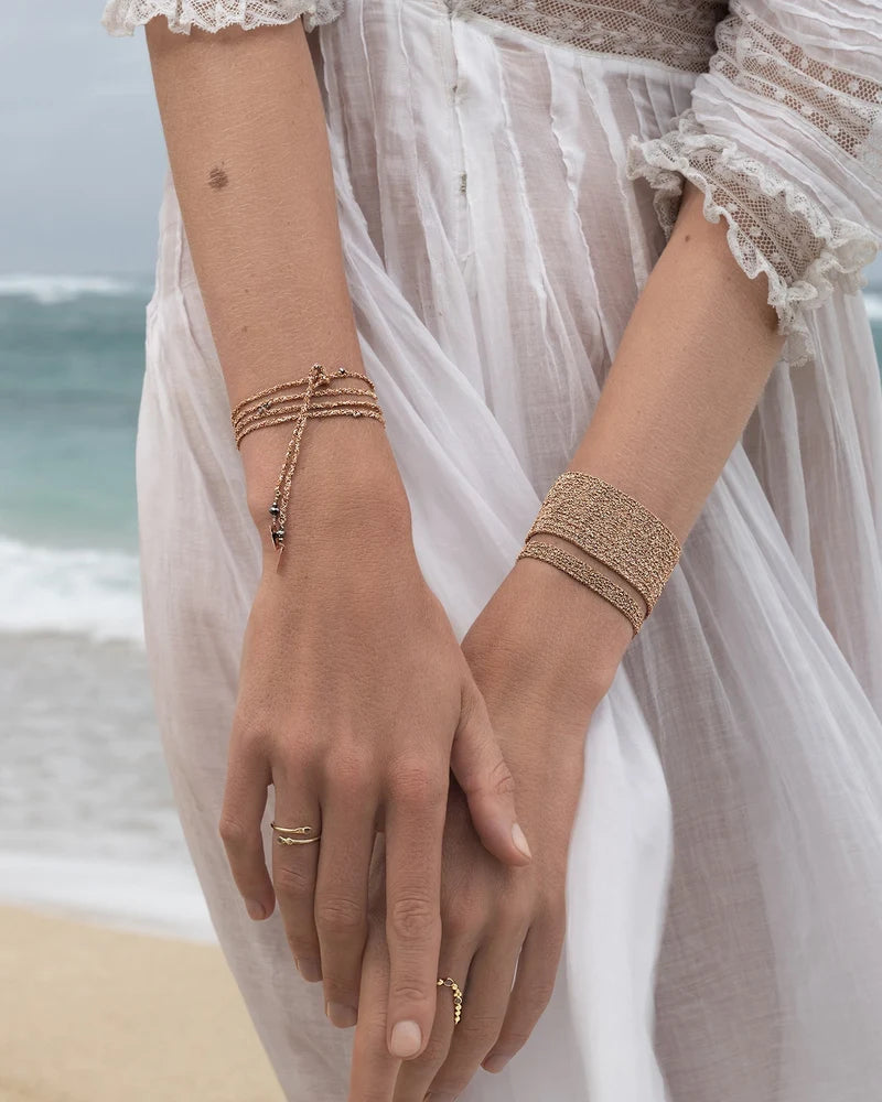 MLC Lariat Necklace in Pink Gold Nude