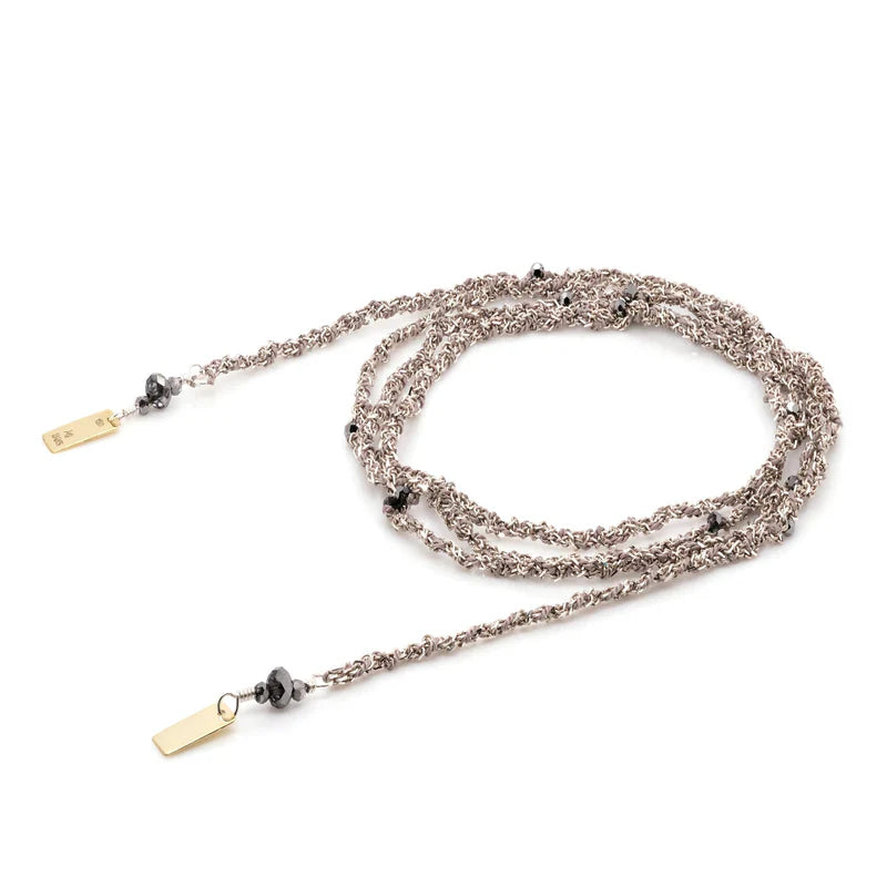 MLC Silver Grey Necklac Lariat