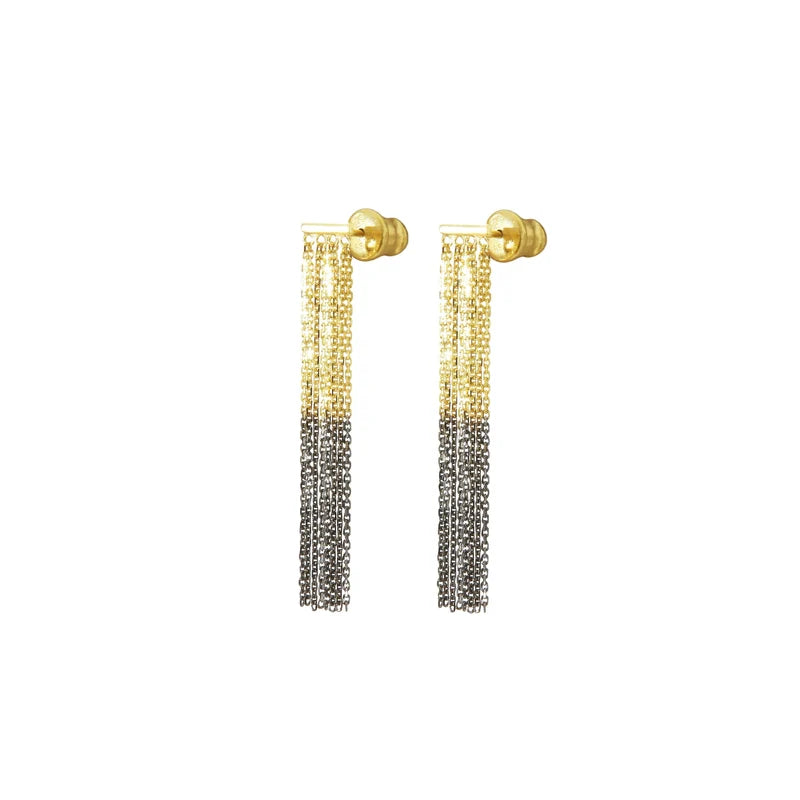MLC Earrings in Bicolor Gold