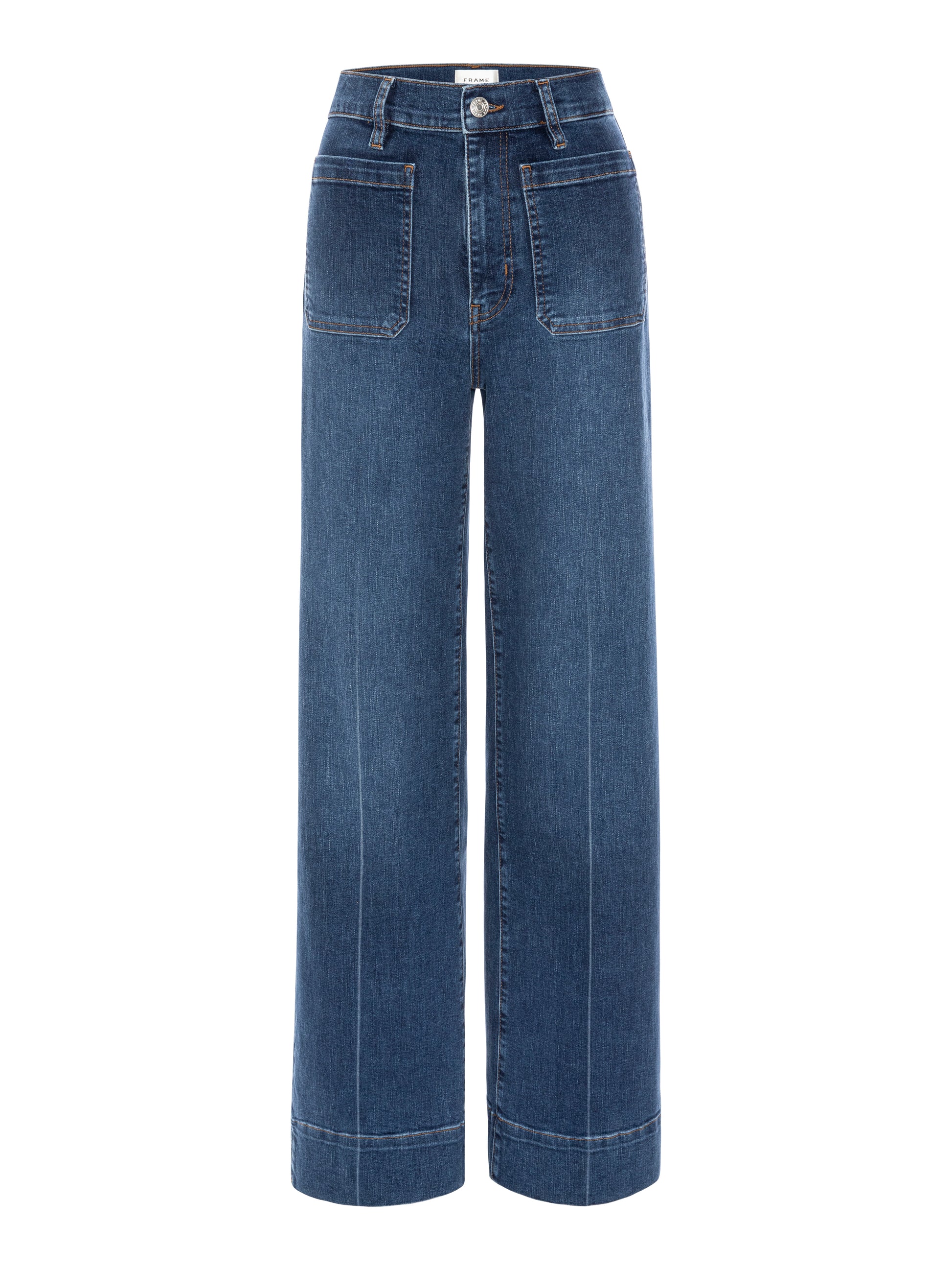 FRAME Le Slice Slim Palazzo Long in Folklore
