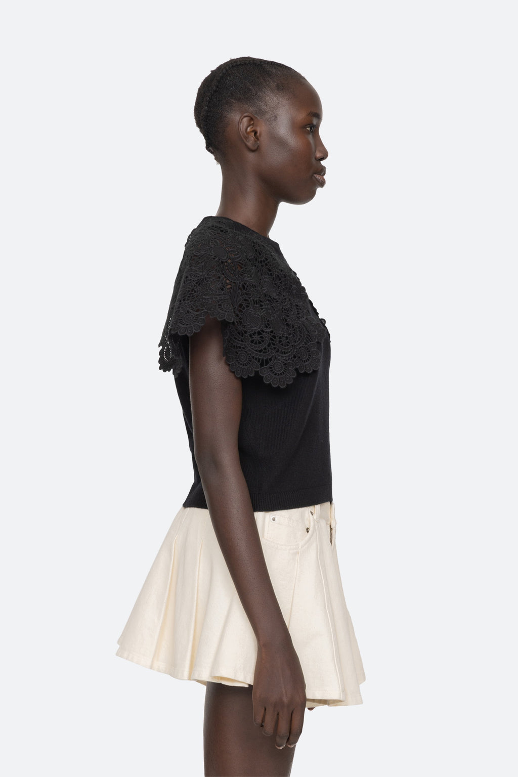 Sea New York Sofia Embroidery Combo Sweater