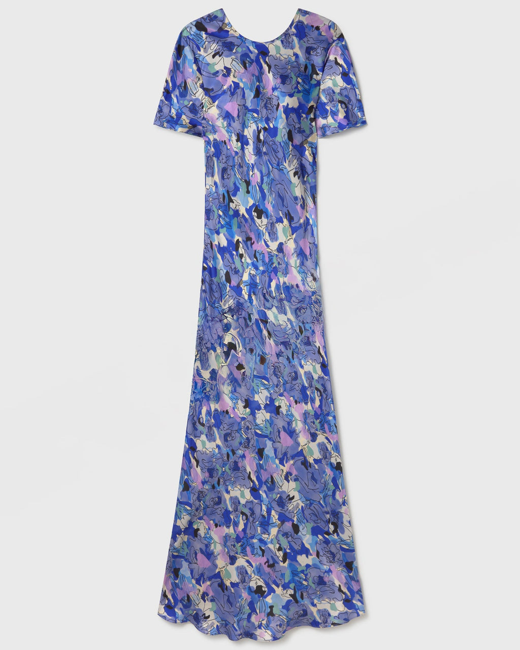 Floral-patterned dress on a light gray background