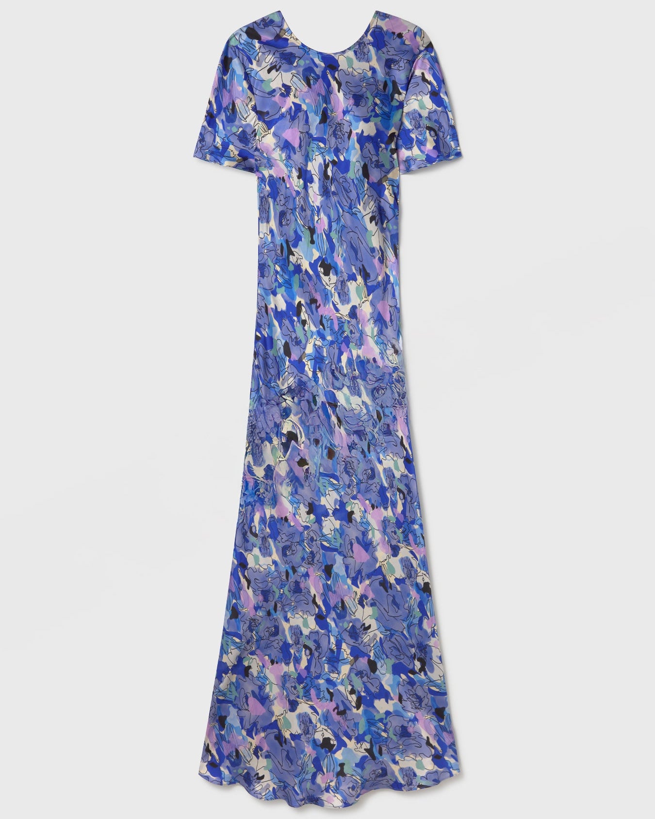 Floral-patterned dress on a light gray background