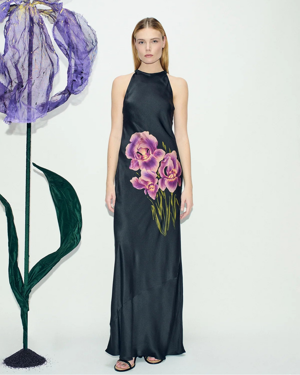 Silk Laundry High Low Dress in Iris