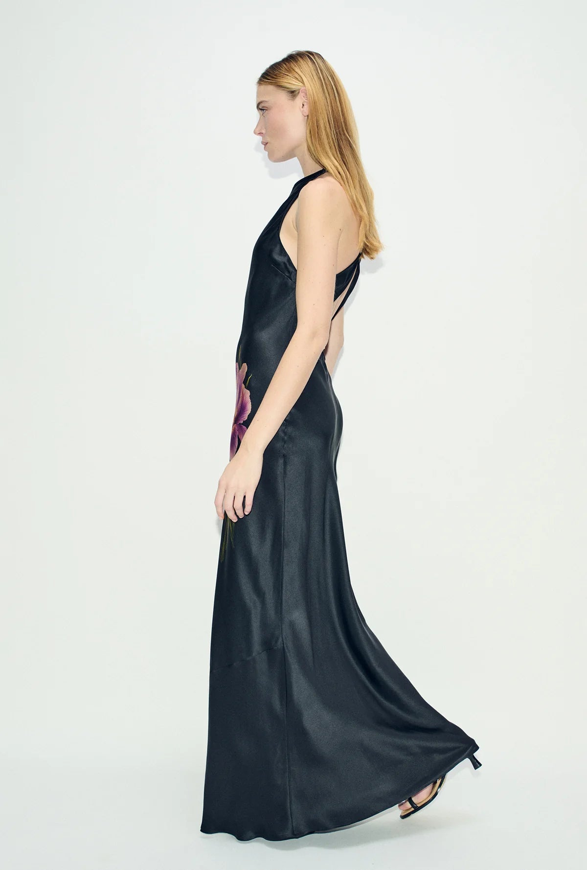 Silk Laundry High Low Dress in Iris