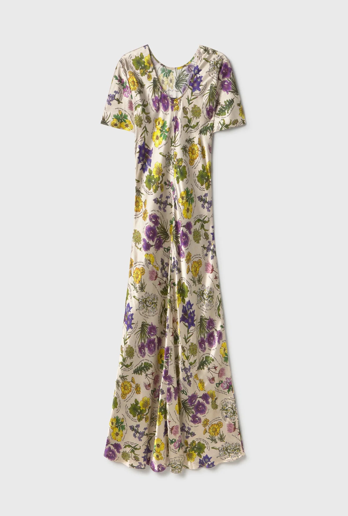 Silk Laundry Bias Cut Dress in Endangered Flowers
