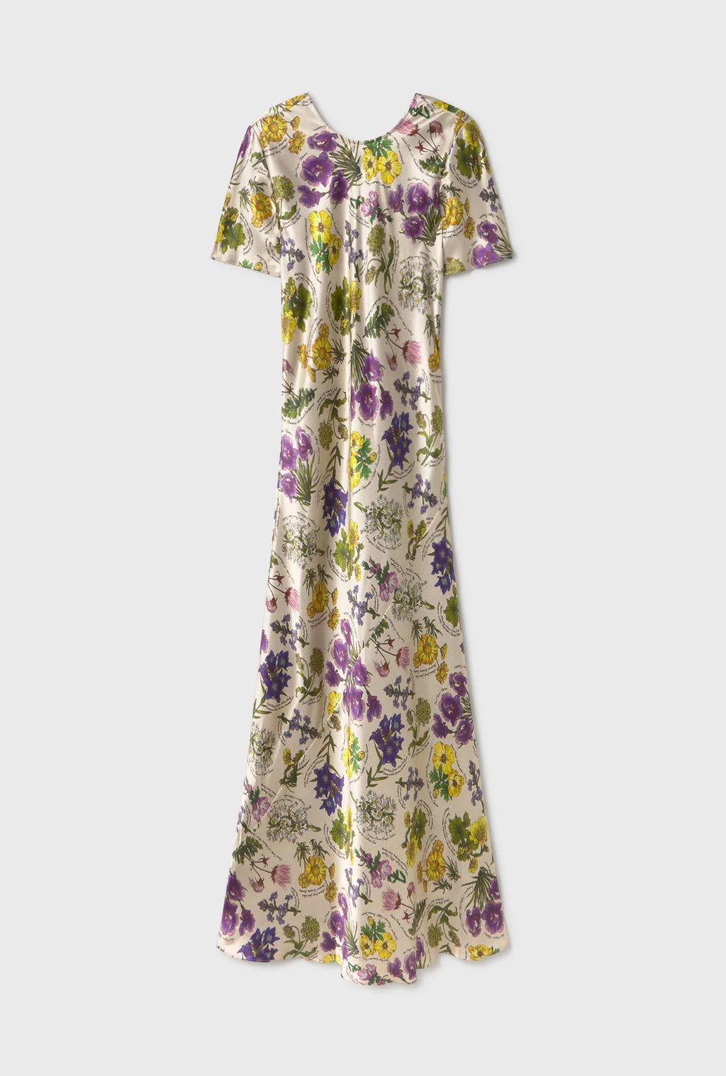 Silk Laundry Bias Cut Dress in Endangered Flowers