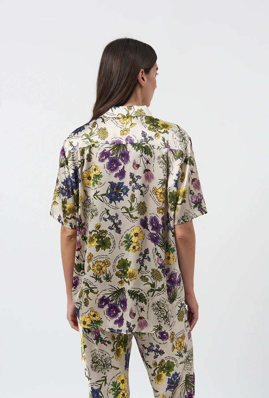 Silk Laundry Boyfriend Shirt in Endangered Flowers