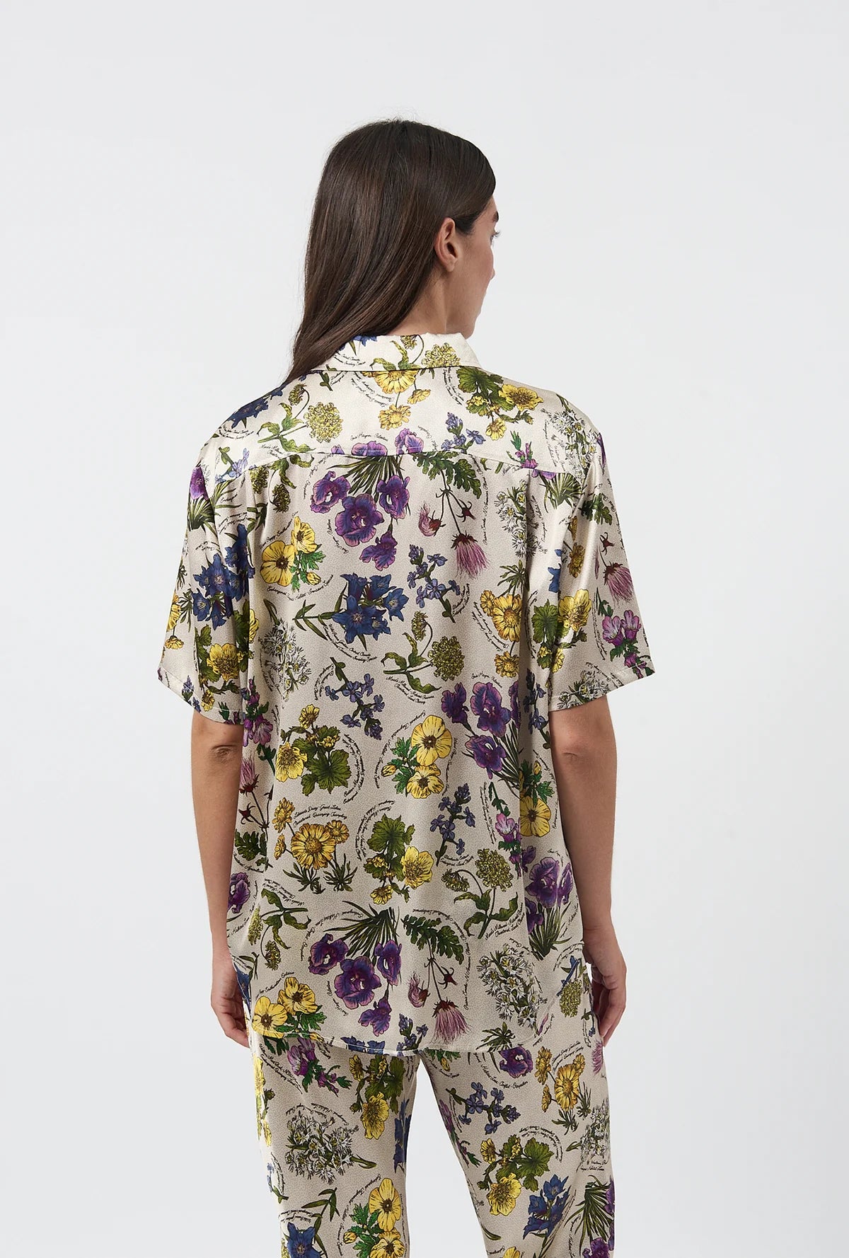 Silk Laundry Boyfriend Shirt in Endangered Flowers