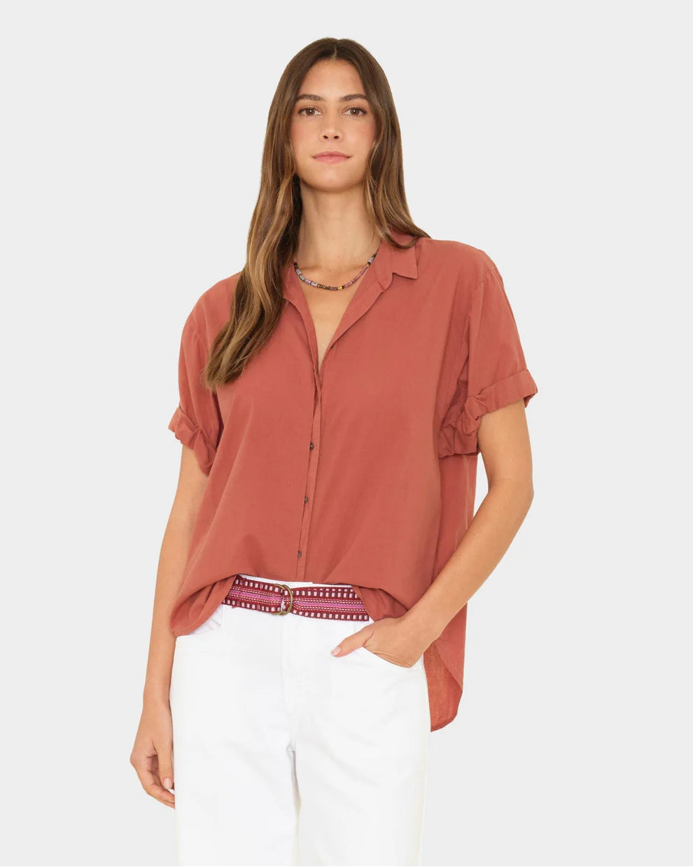 XiRENA Channing Shirt in Cinnabar