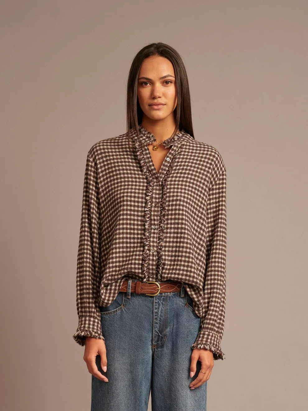 XiRENA Amelie Shirt in Walnut Brown
