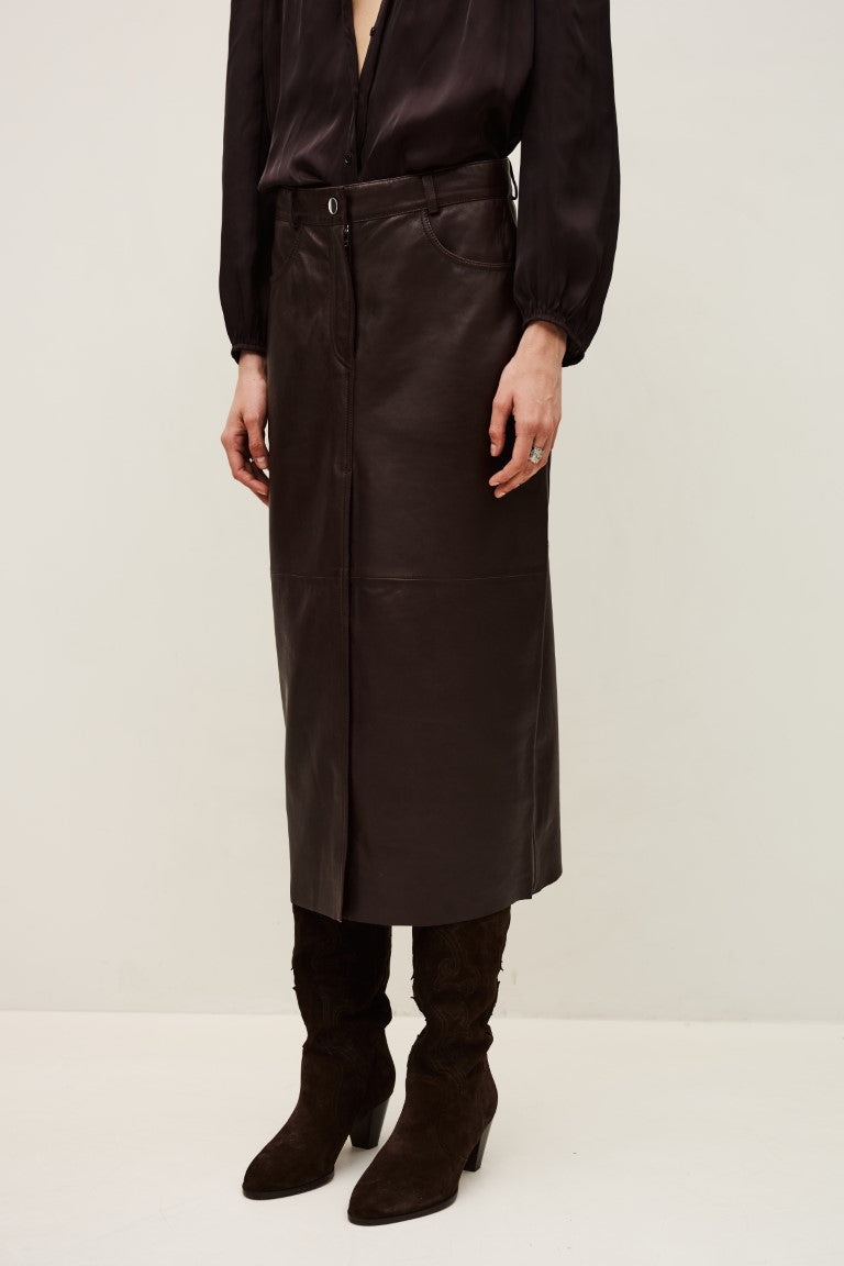 Ba&sh Solene Skirt in Aubergine