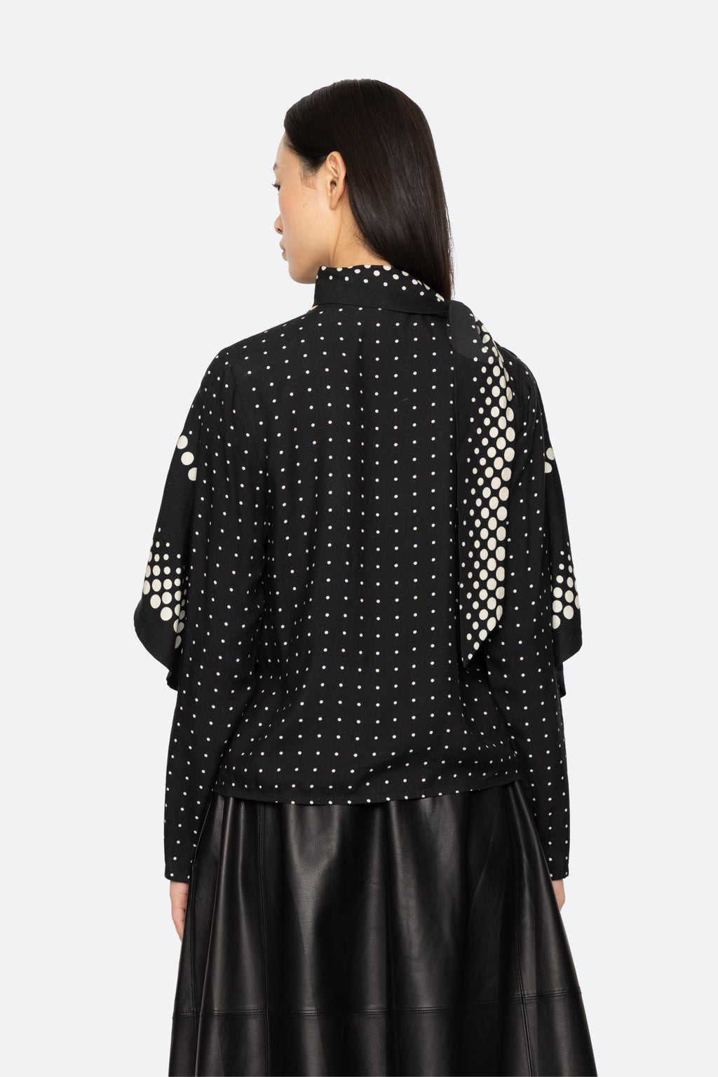 Sea New York Elly Long-Sleeve Top in Black