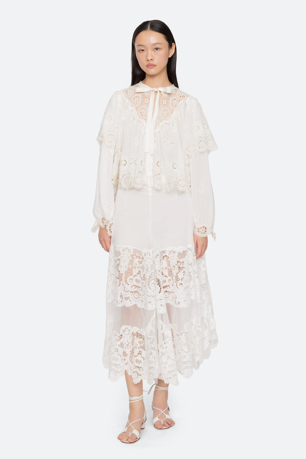 Sea New York Sofia Embroidery Long-Sleeve Top