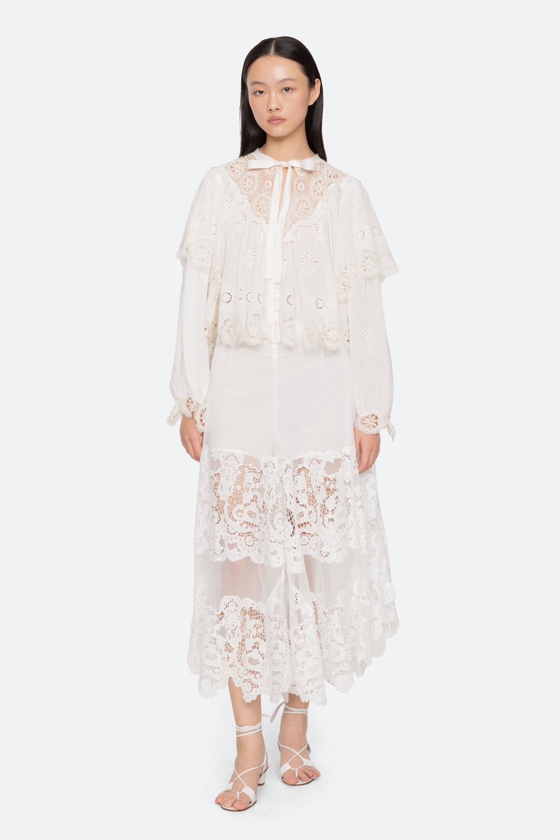 Sea New York Sofia Embroidery Long-Sleeve Top